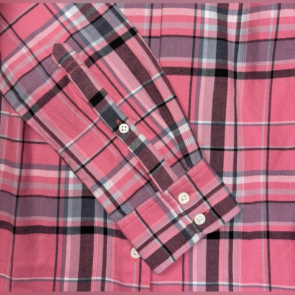 NEW UNTUCKit Florio 100% Cotton Long Sleeve Button Up Pink Plaid Shirt 0‎ 1031 - Picture 2 of 7